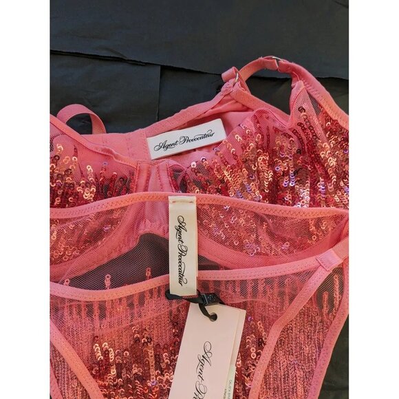 Agent Provocateur Calista Bra (34C) and Panty (Size 4 / AP Size 2) Set - Picture 6 of 12
